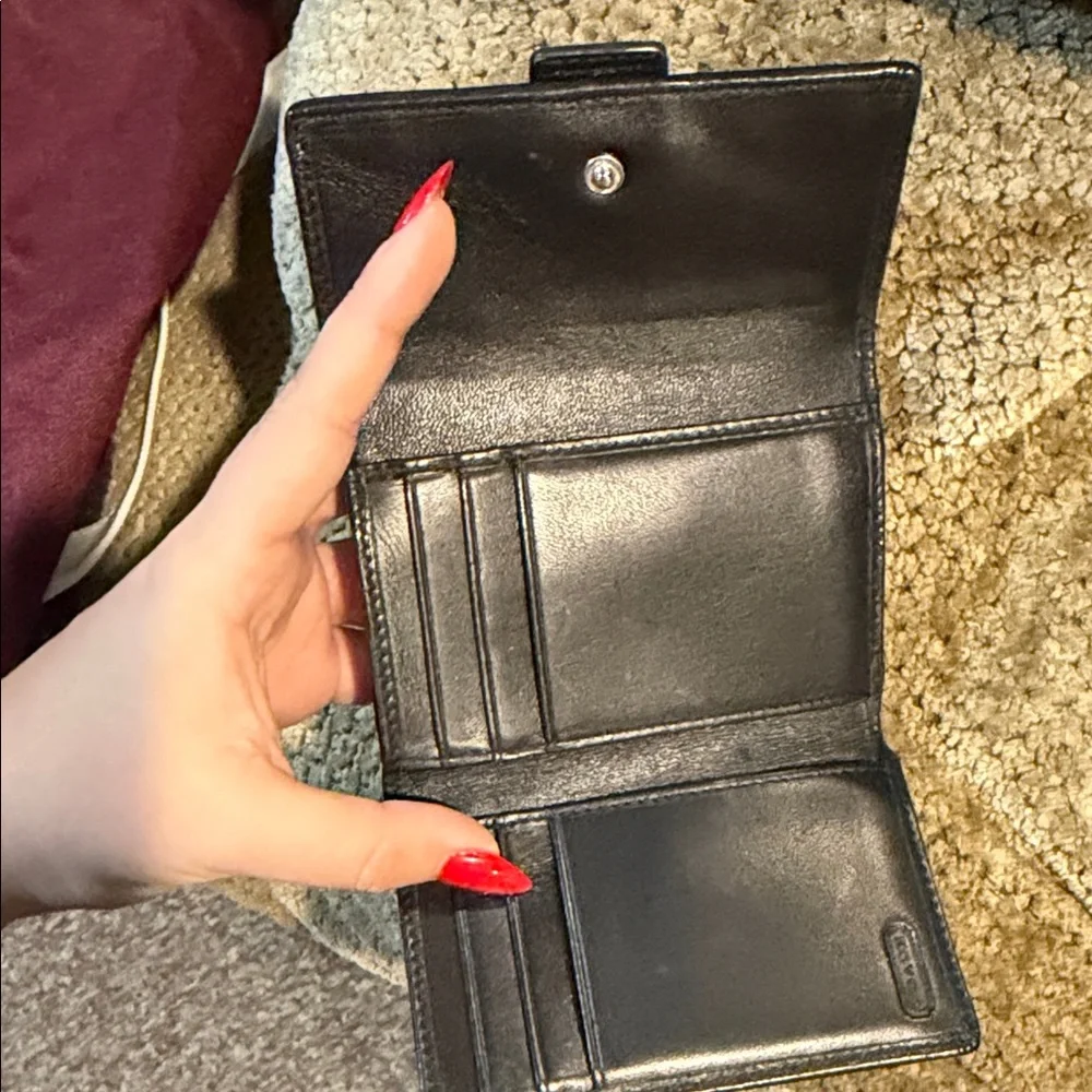 Black COACH Patterned Wallet - Picture 2 of 4